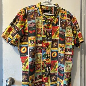 Retro Comic Print Men's Shirt